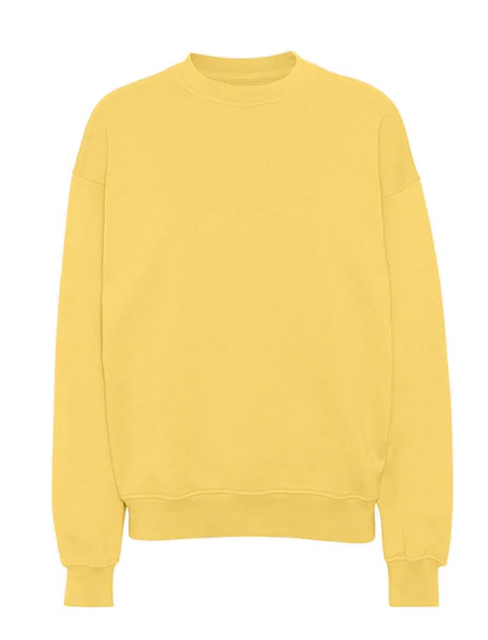 Organic Oversized Sweatshirt Lemon Yellow