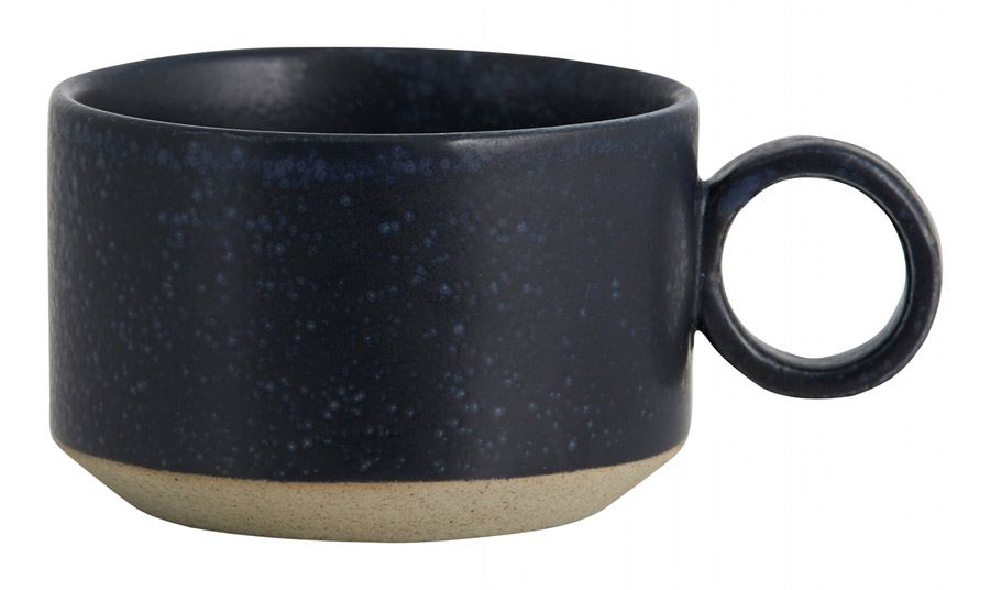 GRAINY Teetasse mit Henkel Keramik Dark Blue