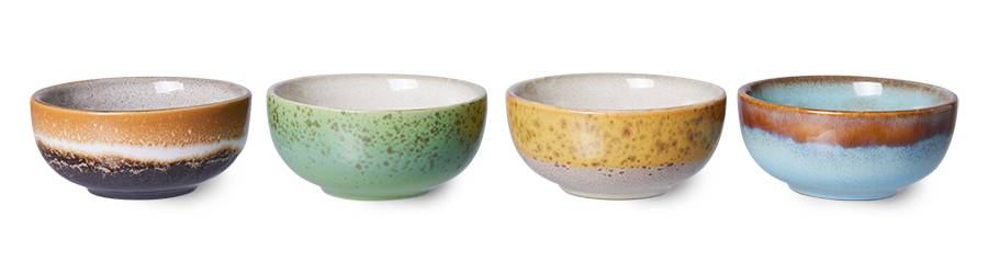 70's Ceramic XS Bowls Castor (Set of 4)