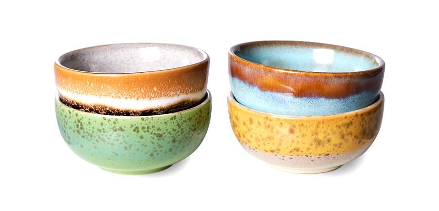 70's Ceramic XS Bowls Castor (Set of 4)