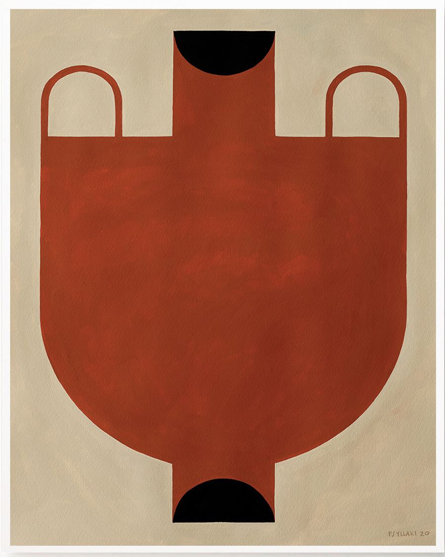 Silhouette of a Vase 06 Poster (40x50cm)