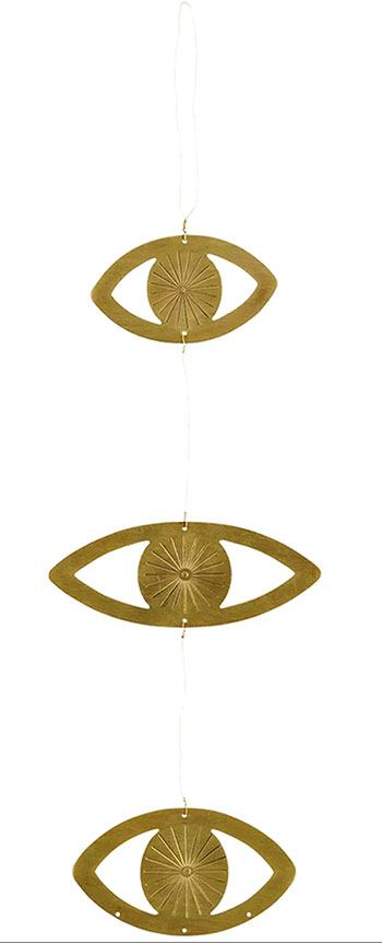 Hanging Eye Ornaments (3 Eyes) aus Messing