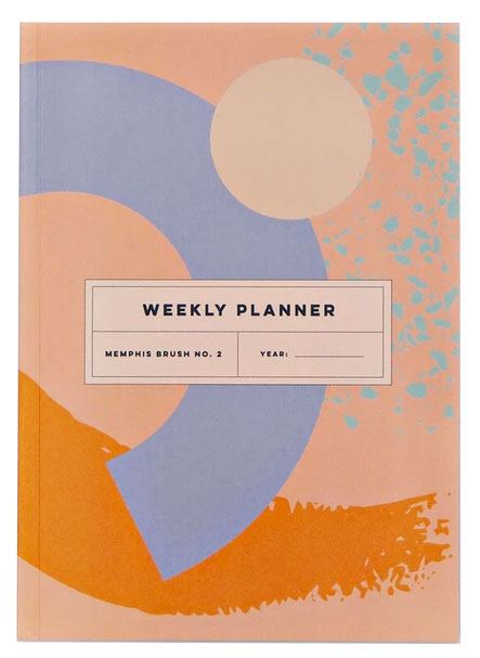 Memphis Brush No. 2 2023 Weekly Lay Flat Planner Book