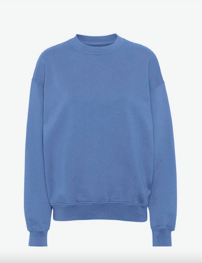 Organic Oversized Sweatshirt Sky Blue