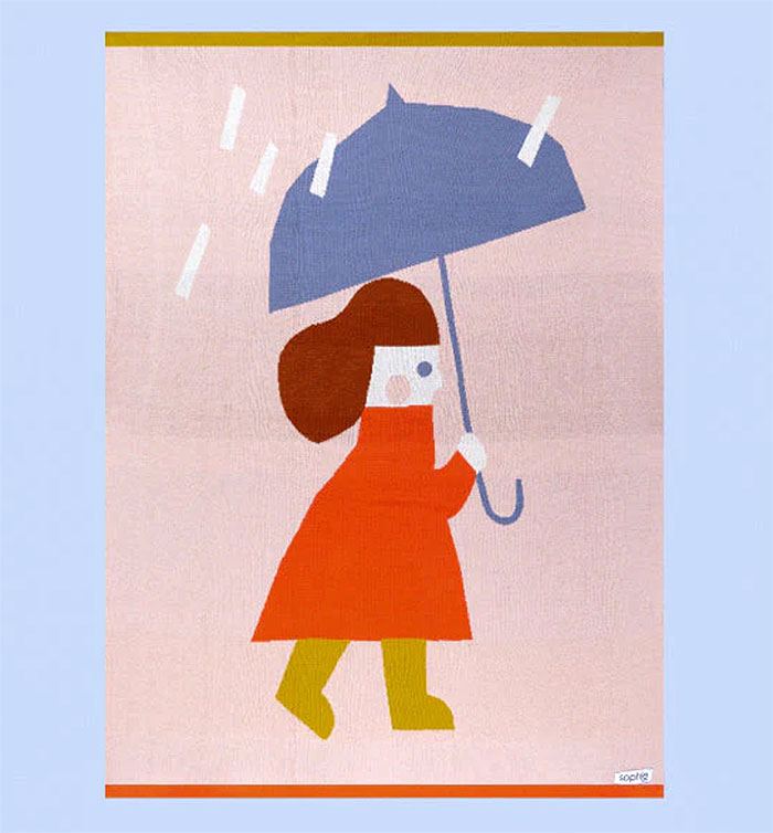 Sophie Home x Prints by KA Babydecke Rainy Day