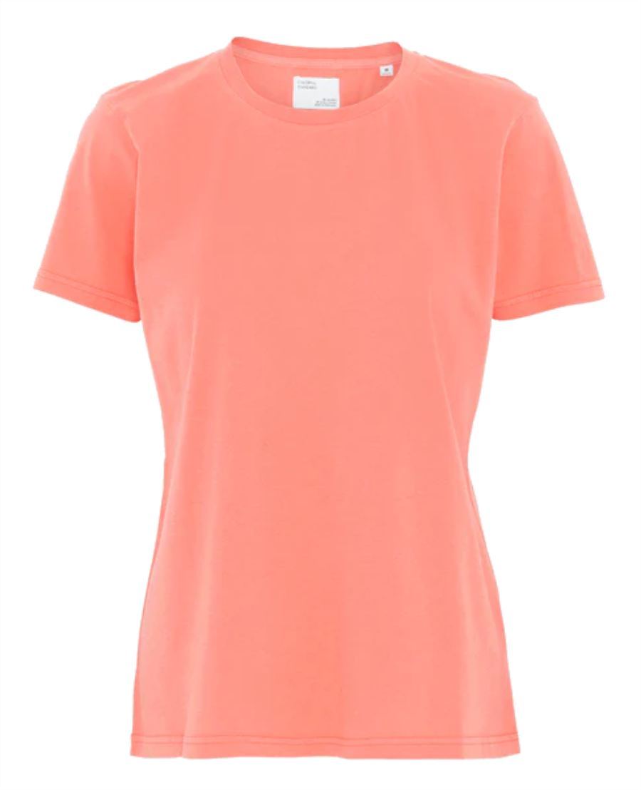 Woman Light Organic T-Shirt Bright Coral