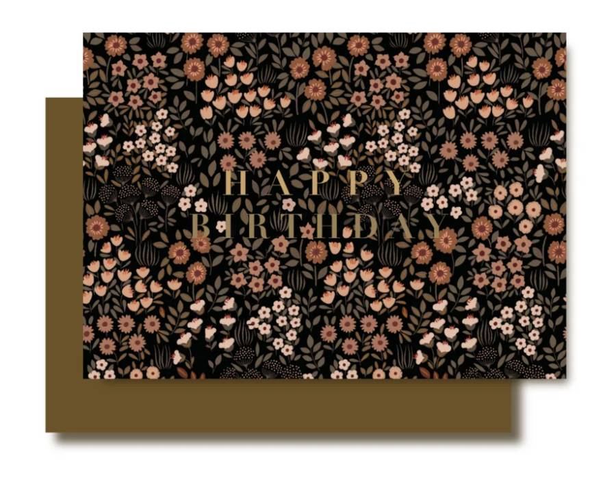 Happy Birthday Black Karte (mit Umschlag)