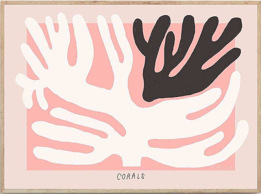 Black and White Coral Poster (50x70cm)