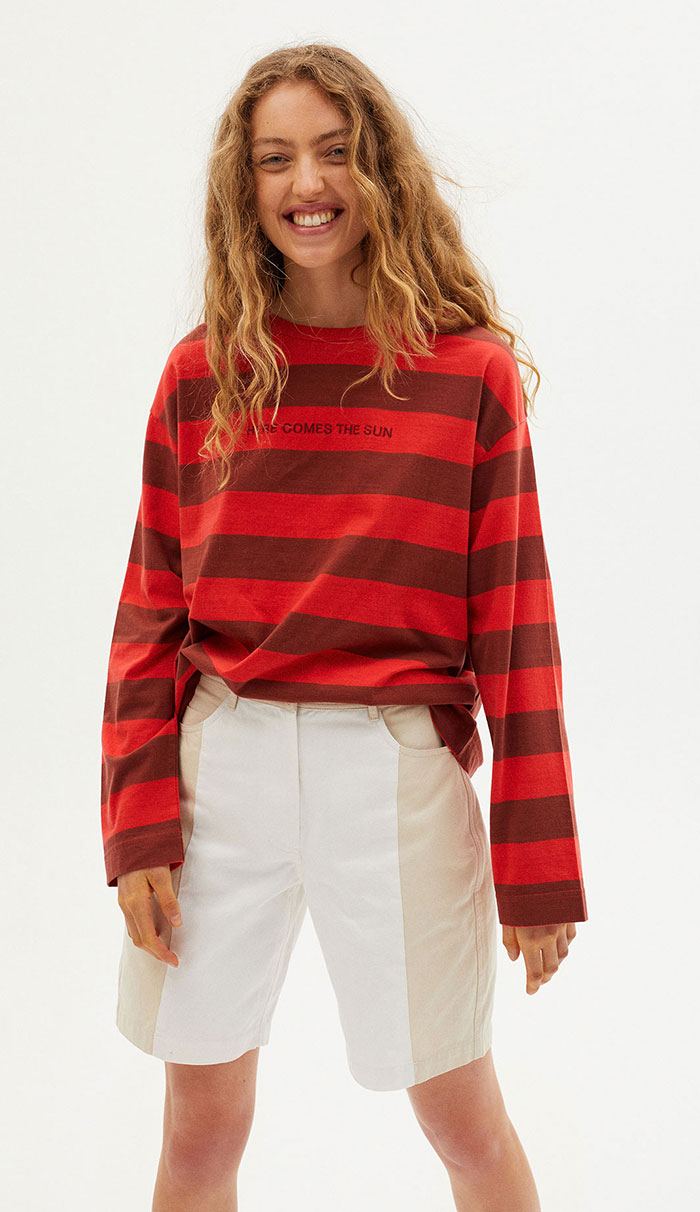 Raspberry Stripes Langarmshirt