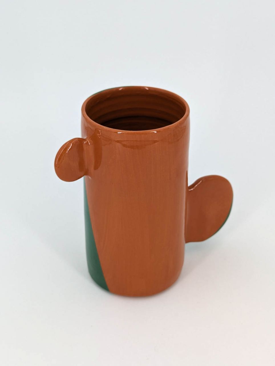 Dipped Vase Terracotta Darkgreen