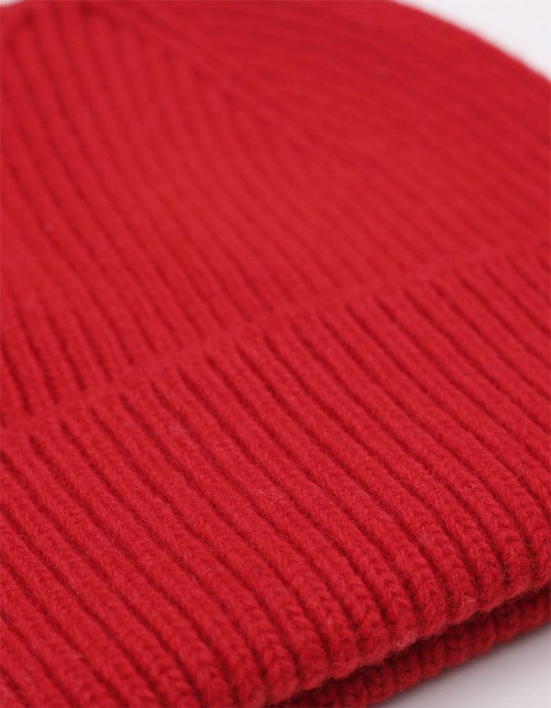 Merino Wool Beanie Scarlet Red