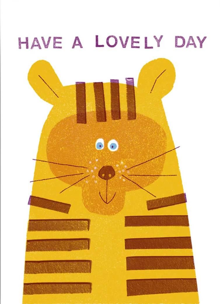 Lovely Tiger Postkarte