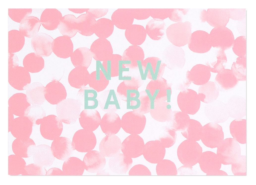 New Baby Dots Postkarte