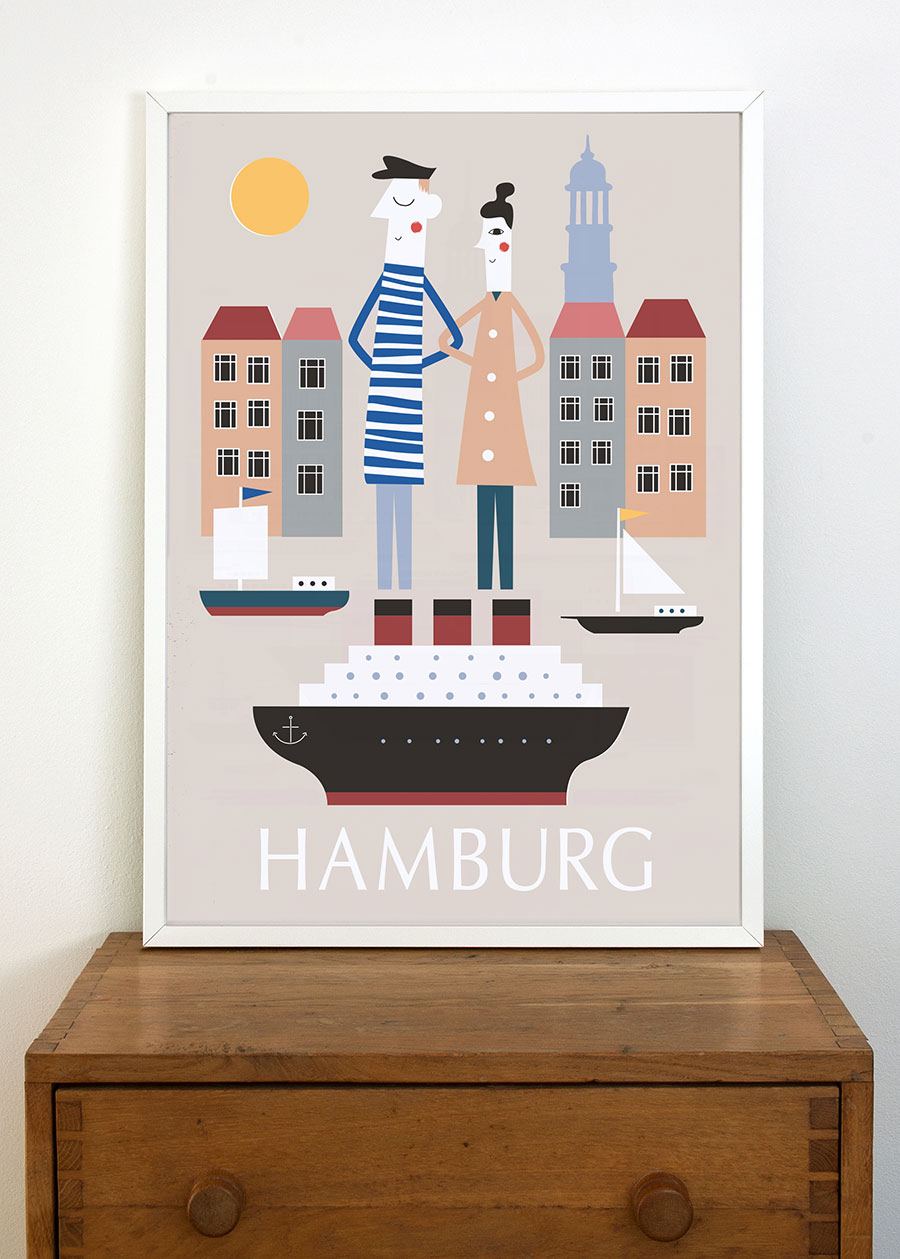 Hamburg Elbsonne Poster