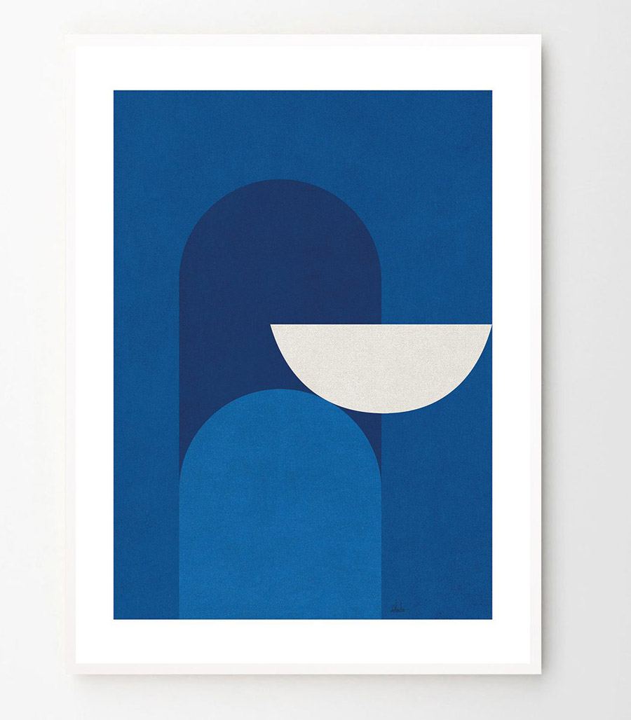 Abstract Blue Print (30x40cm)
