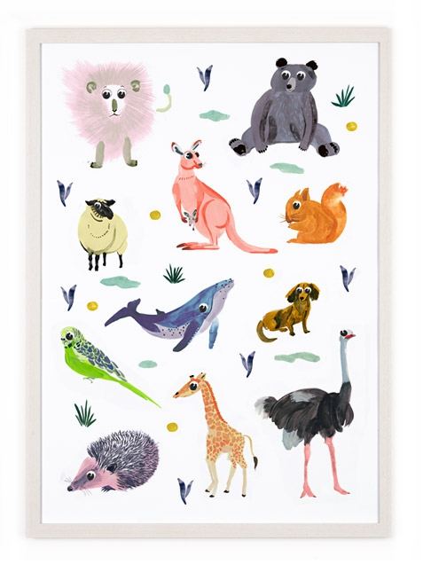 Animals Poster (50 x 70 cm)