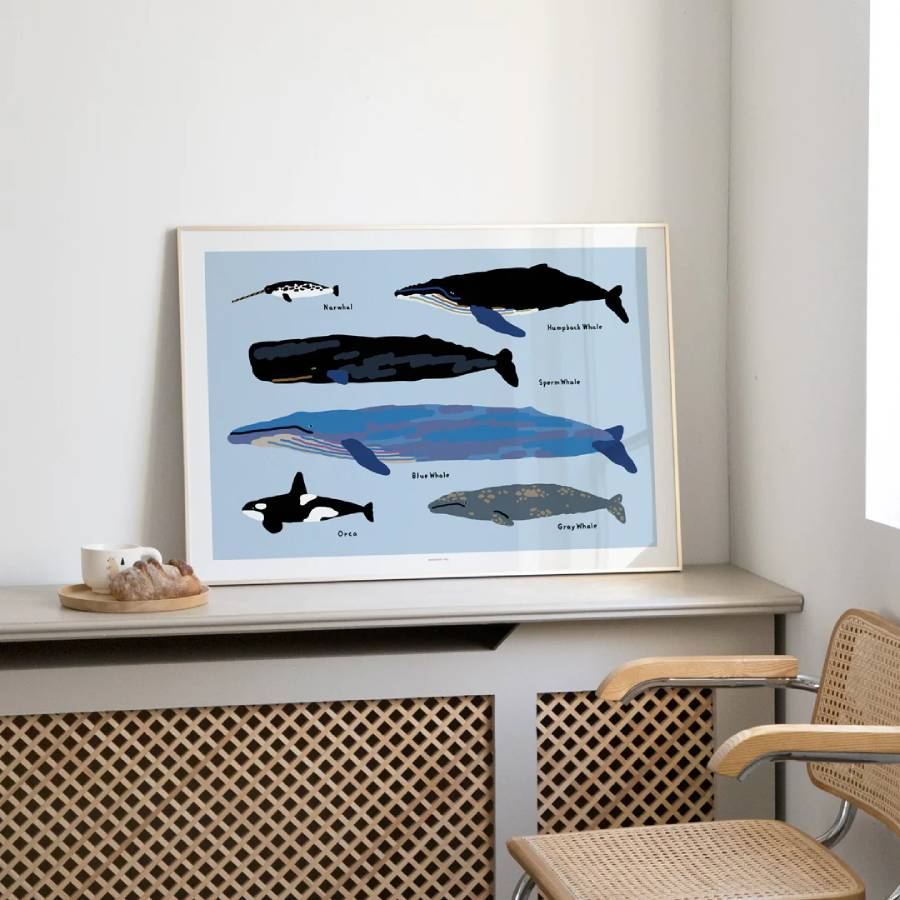 Whales Poster (30x40cm)