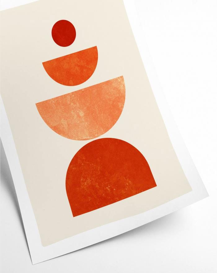 Abstract Orange Reach Poster (30x40cm)