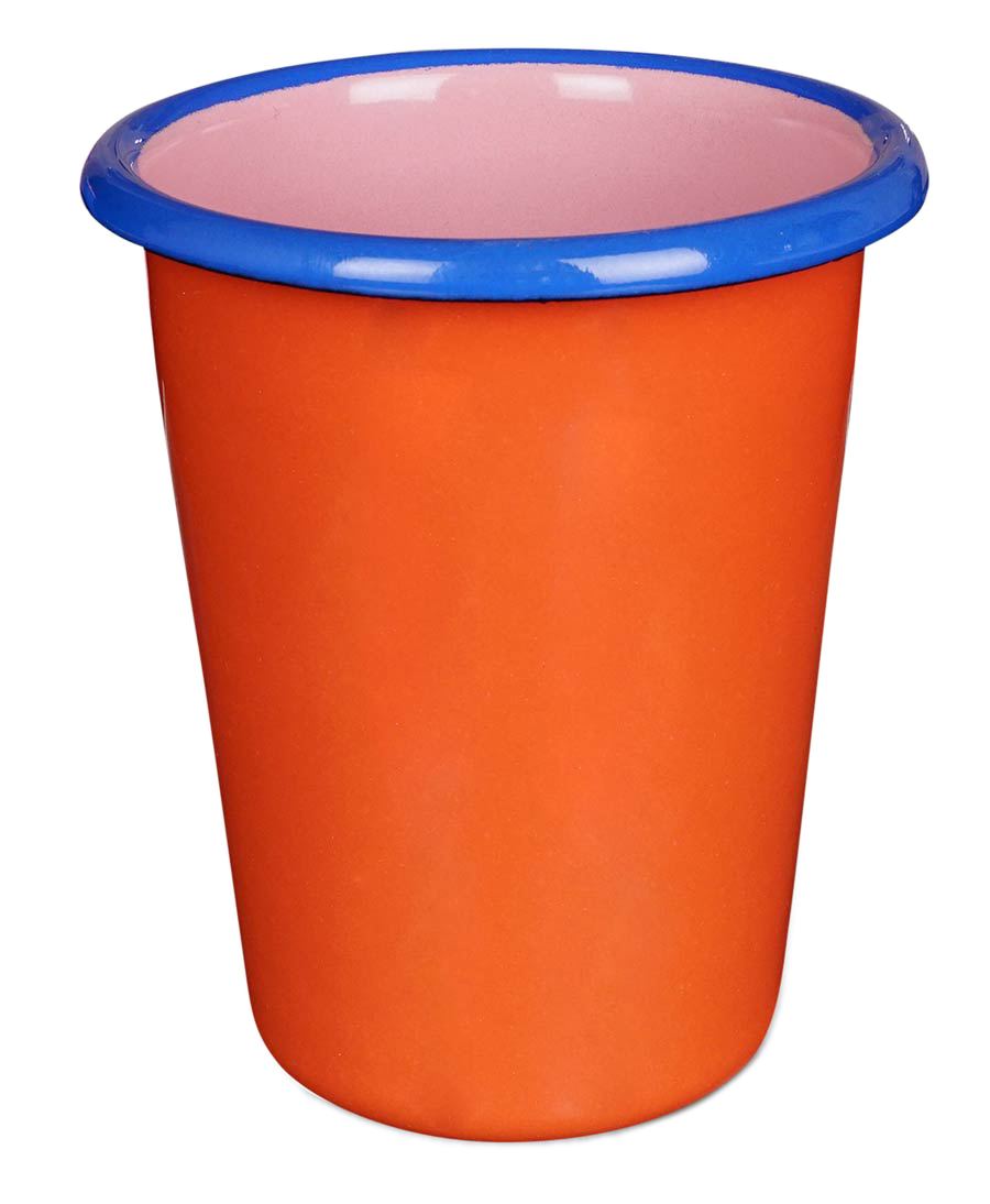 Colorama Tumbler Coral and Soft Pink w/ Electric Blue Rim