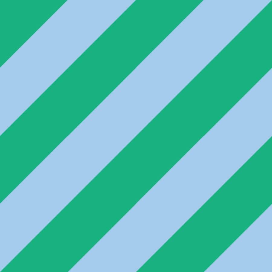 Kissen Diagonale Streifen Grün&Blau (50x50cm)