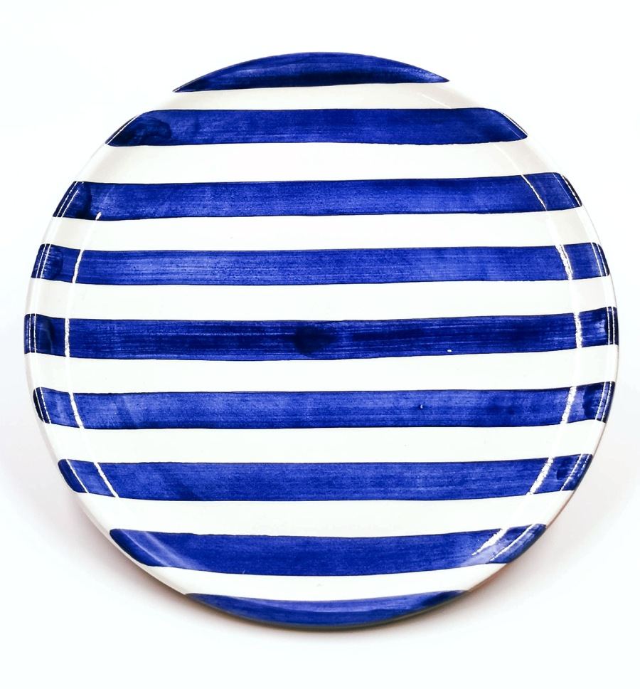 Bold Stripe Plate Blue