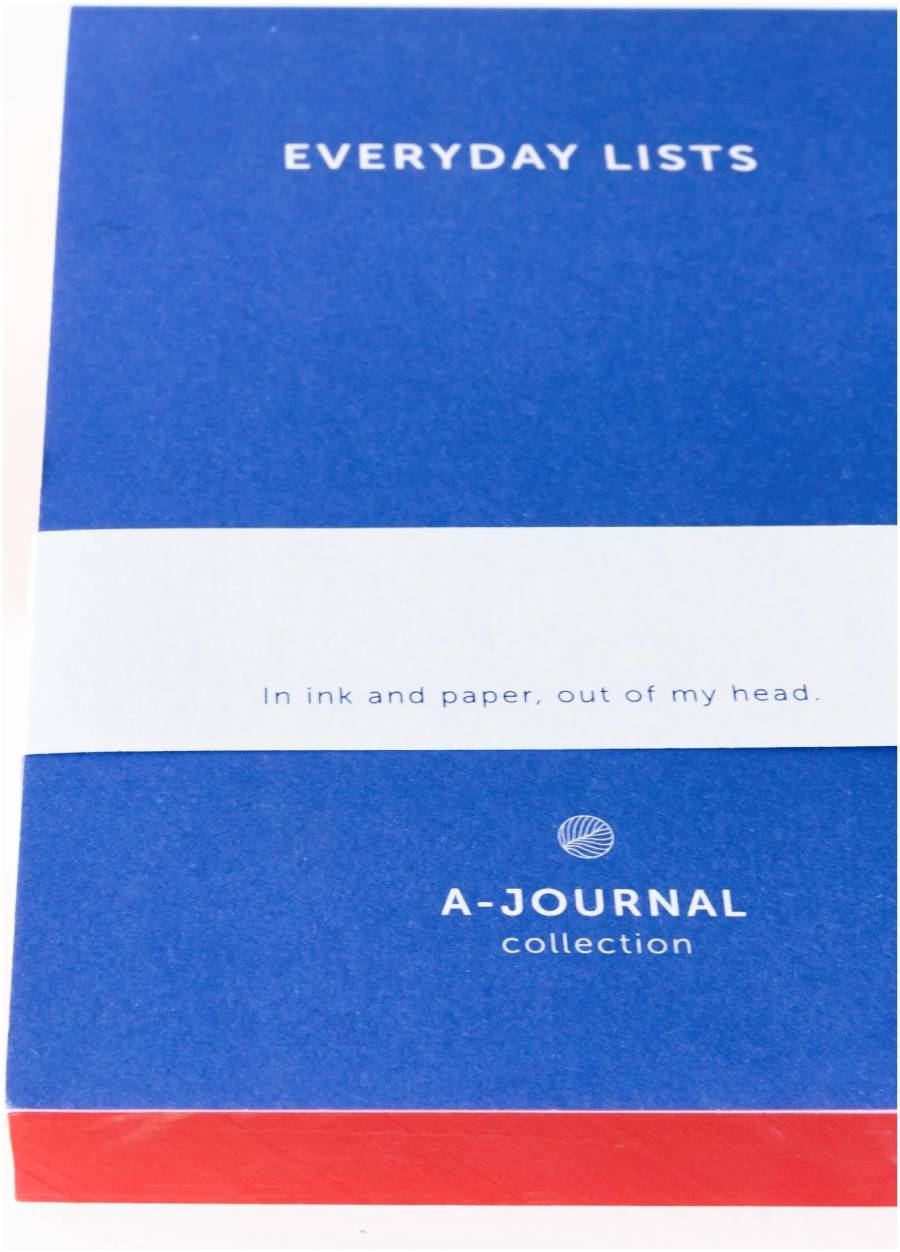 A-Journal Everyday Lists Block Blau