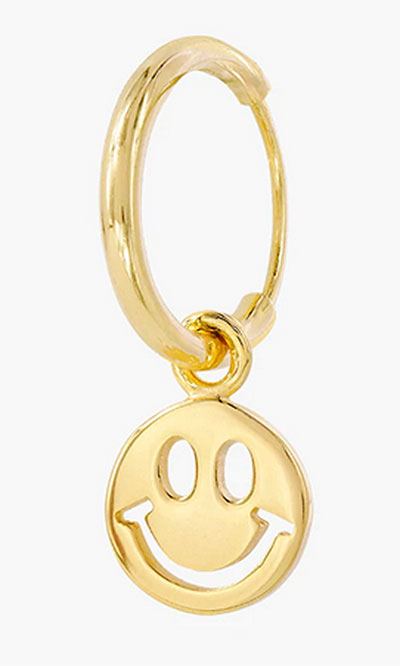 Smiley Coin Ohrringe Gold Plated
