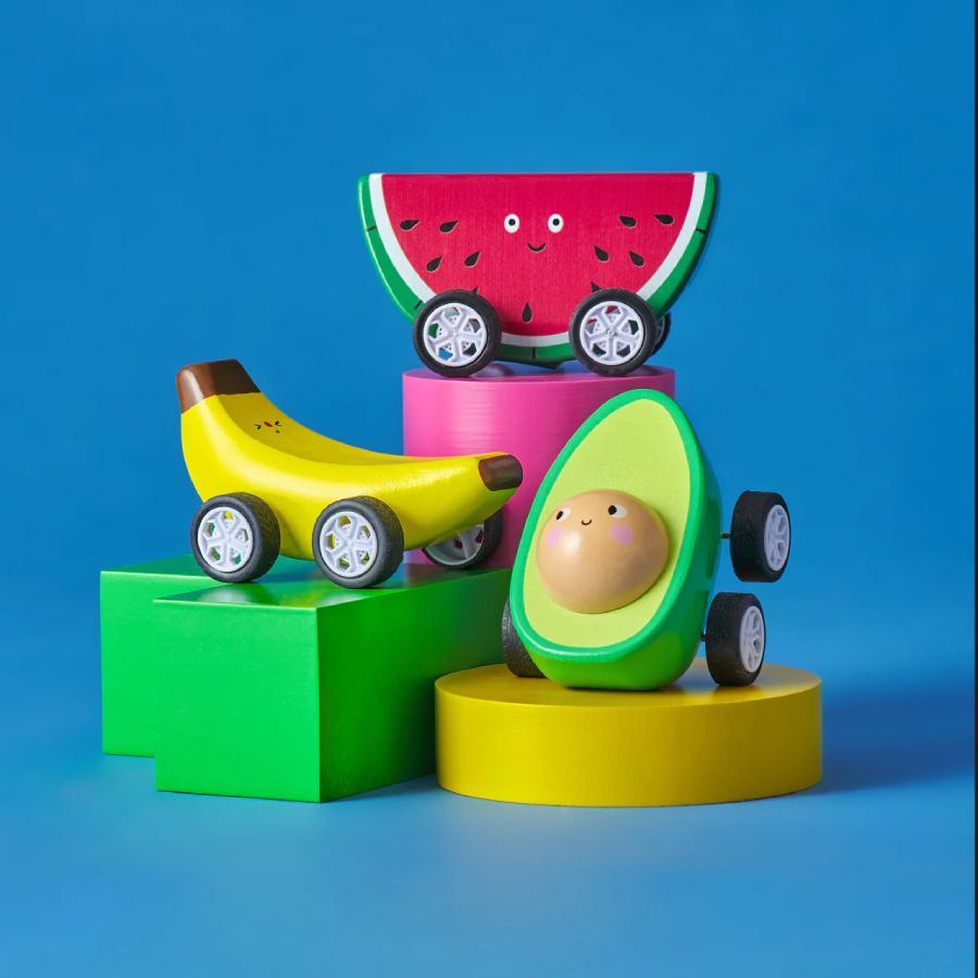 Kidoki Fruit-Fun Pullback Car Avocado