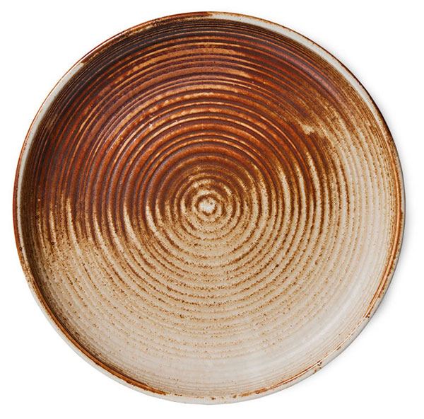 Home Chefs Ceramics: Deep Plate M Rustic Creme/Brown