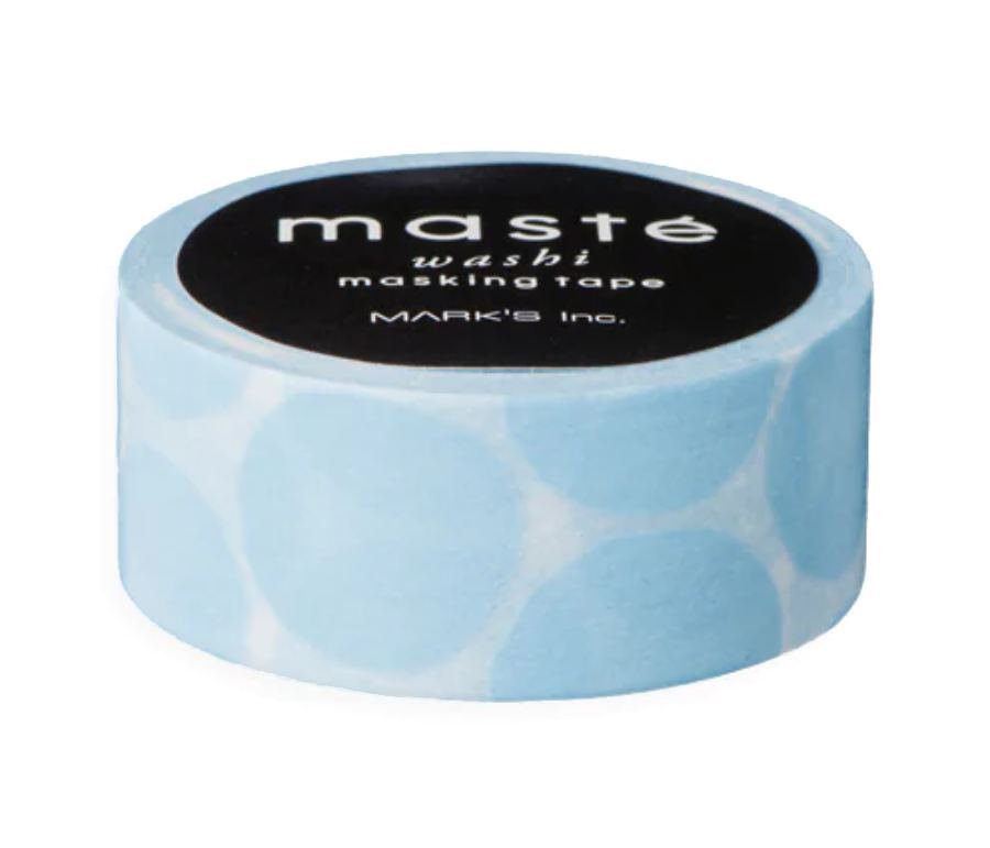 Maste Tape Ice Blue Coin Dots
