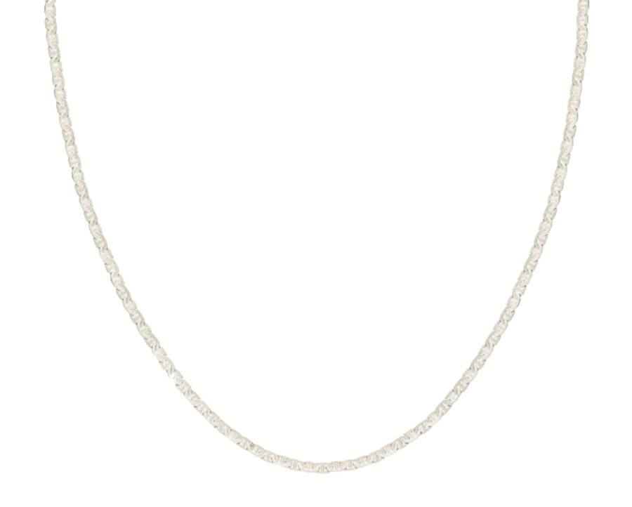 Flat Chain Halskette Silver (35cm)
