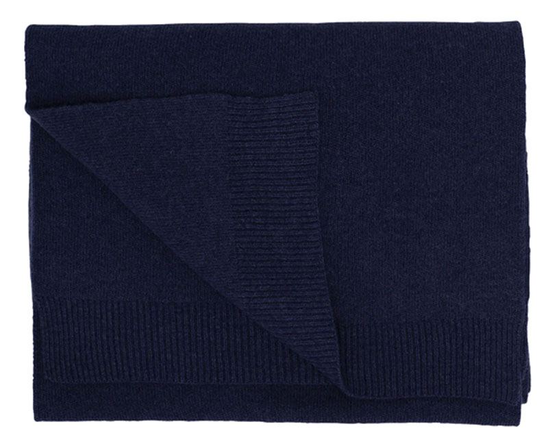 Merino Wool Schal Navy Blue