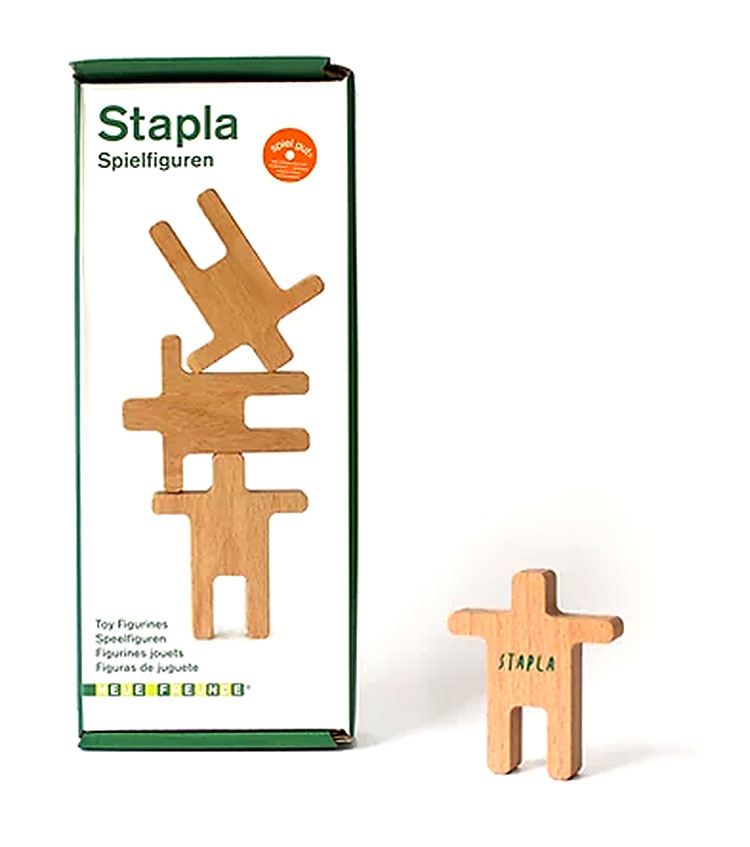 STAPLA - 12 Spielfiguren aus Holz