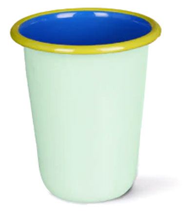 Colorama Tumbler Mint and Electric Blue w/ Chartreuse Rim