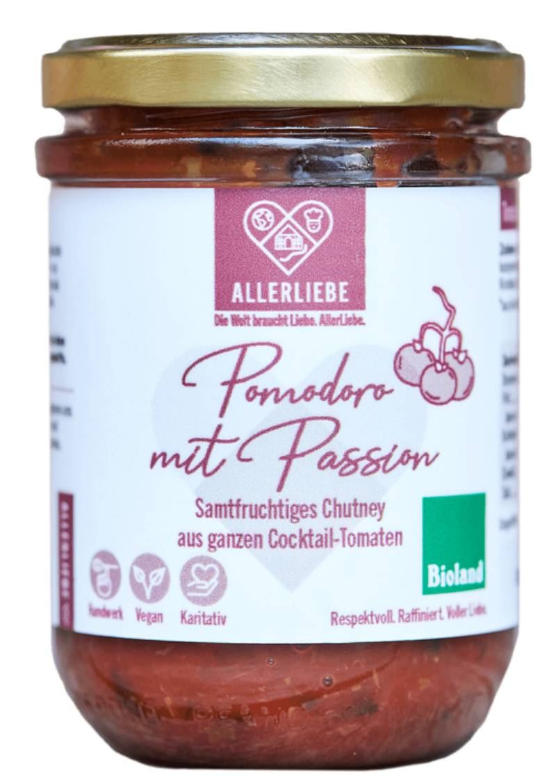 AllerLiebe Bioland Tomaten Chutney - Pomodoro mit Passion 215g