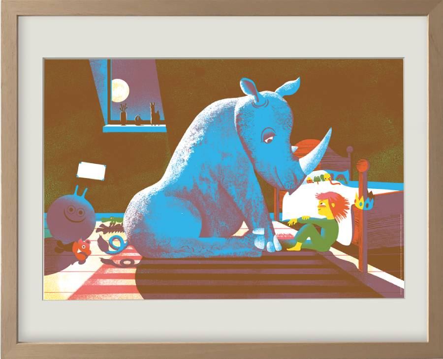 Ludwig und das Nashorn Siebdruck-Poster