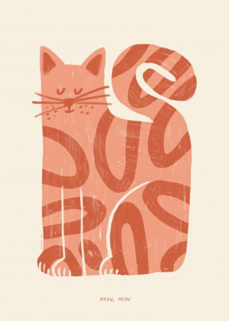 Meow, Meow Print (30x40cm)