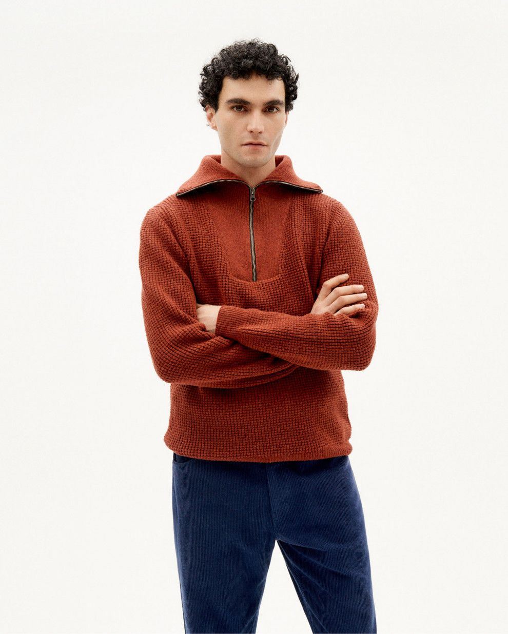 Red Helio Wollpullover