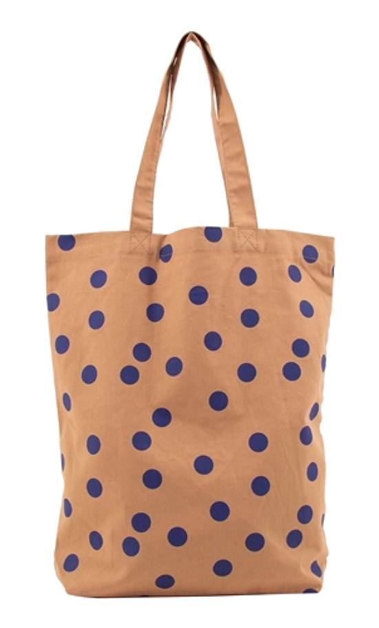 Shopper Baumwolle Polka Dots Clay & Ink Blue