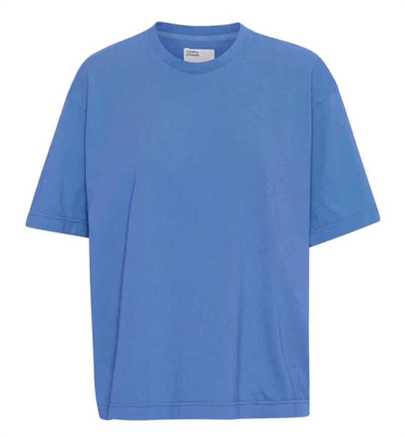 Woman Organic Oversized T-Shirt Pacific Blue